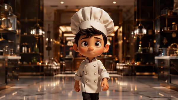 Cartoon Chef Kitchen Story