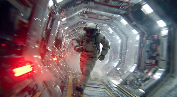 Astronaut Space Station Chase