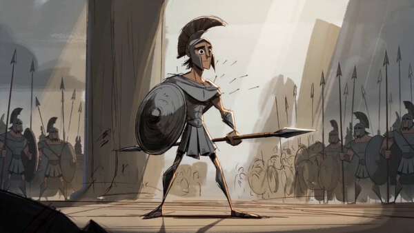 Spartan Warrior Sketch Animation