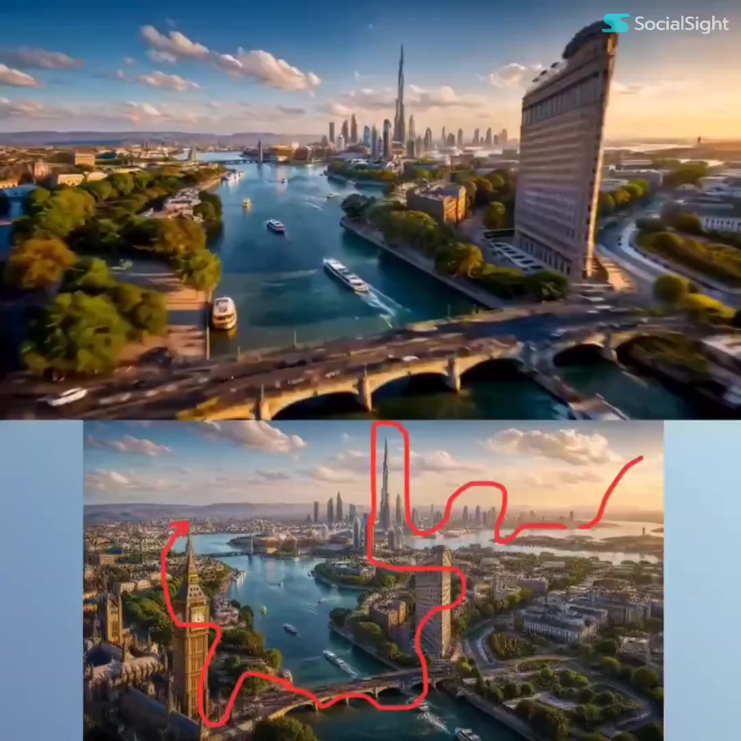 Cinematic Landmark Flight Dubai NY London