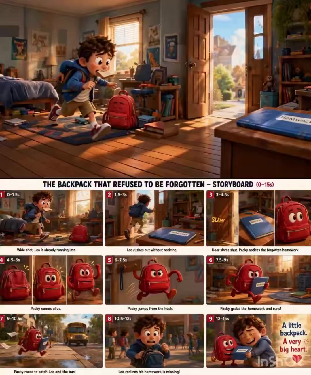 Pixar Backpack School Story
