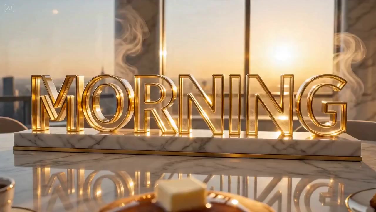 Morning Golden Glass Marble Title