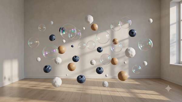 Bubbles Blueberries Snowballs Physics
