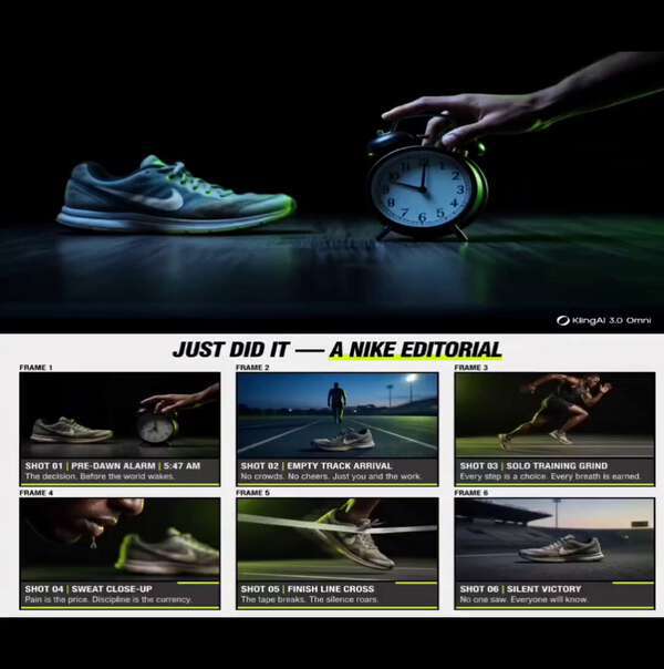 Nike Sports Ad Storyboard