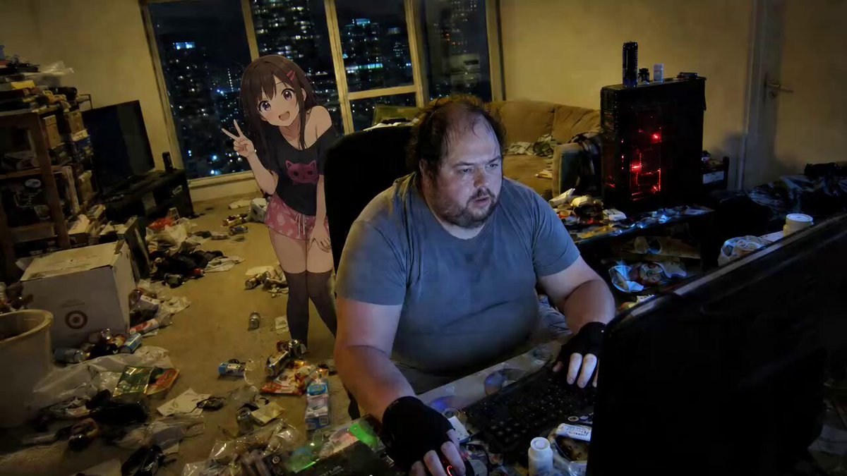 Anime Cheerleader Behind the Gamer