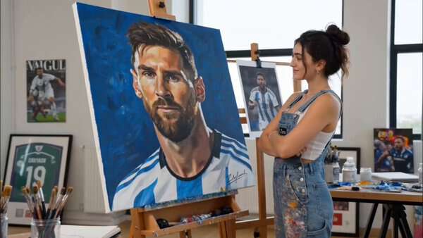 Messi on Canvas