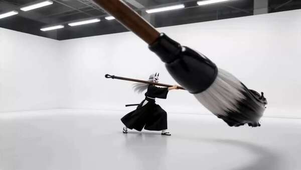 Samurai Ink Brush Dragon Action