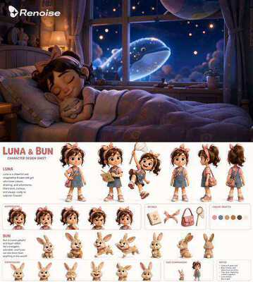 Cozy Pixar Story from Character Sheet