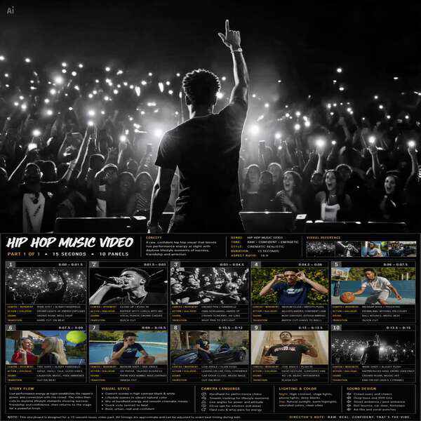 Hip Hop Music Video Storyboard