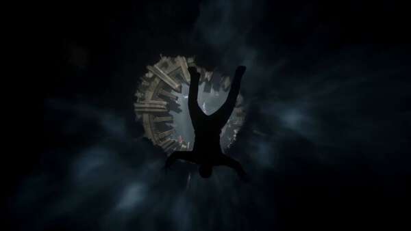 AAA Fantasy Game Cutscene Temple Collapse