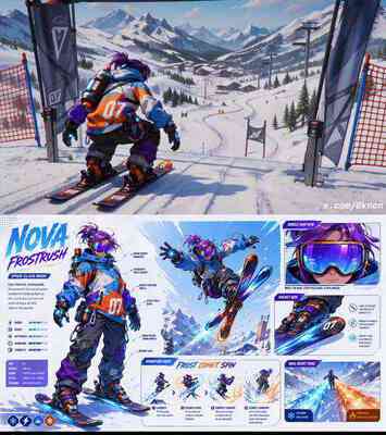 Arcade Skiing Character Sequence