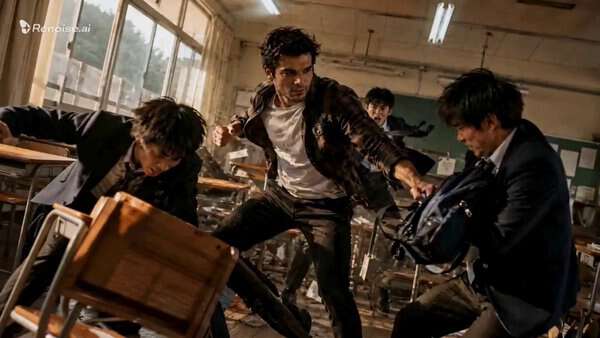Japanese Classroom One-Take Fight