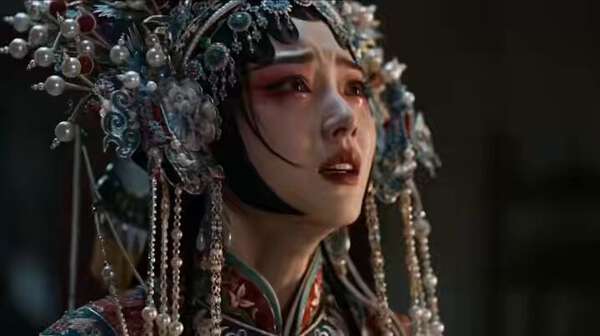 Cinematic Silent Crying Portrait