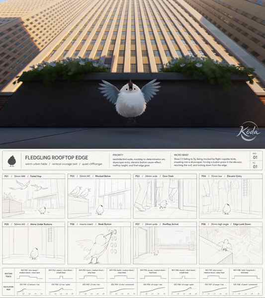 Fledgling Bird Storyboard