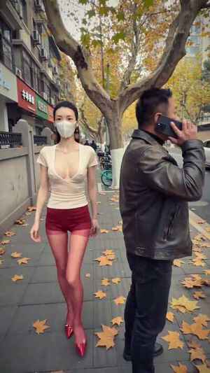 Street Misunderstanding Scene Shot on iPhone CCD Style
