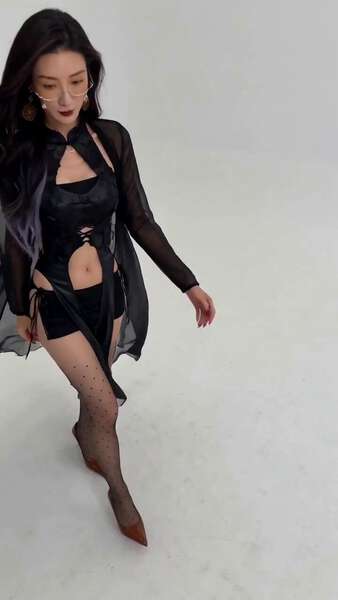 White Studio High Angle Fashion Pose