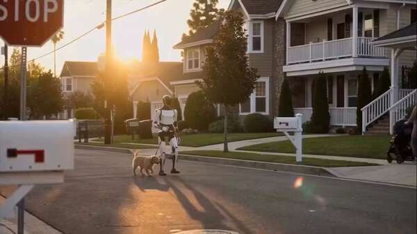 Robot Dog And Child Heartwarming