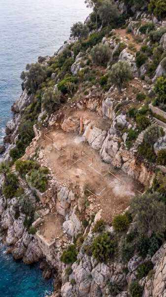 Cliffside Villa Drone Construction