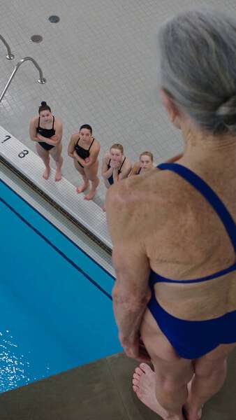 Ancient Diver Versus Young Athletes