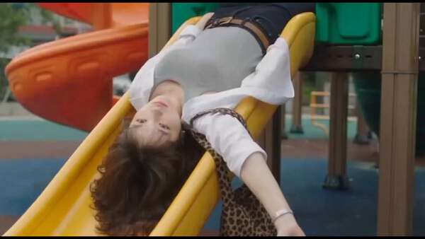 Korean Girl's Playful Playground Day