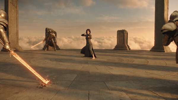 Female Warrior In Floating Colosseum