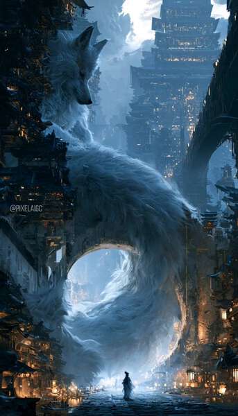 Nine-Tailed Fox Standoff: Push In, Then Orbit