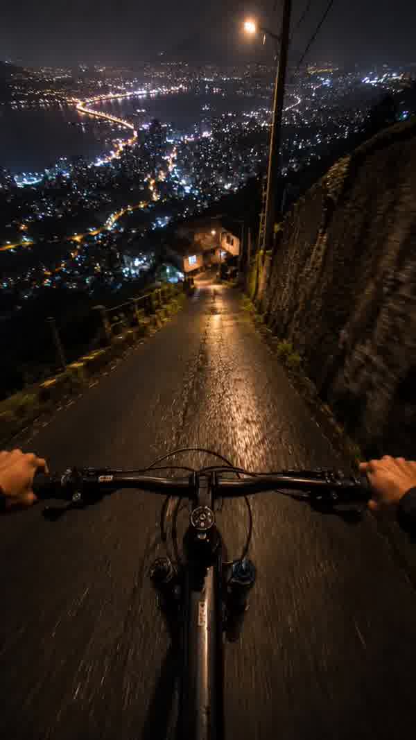 Night Mountain Bike Descent