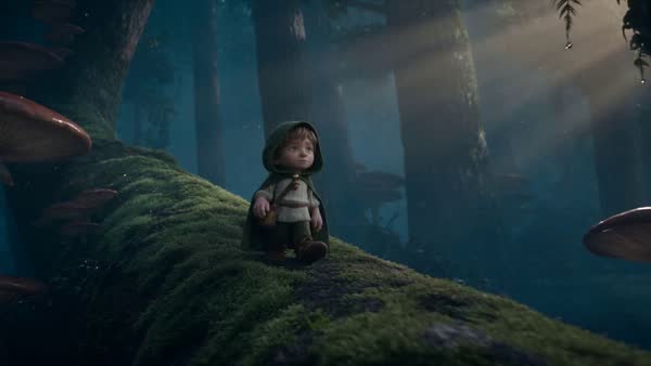 Glowing Light in Enchanted Forest