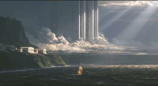 Slow Reveal of a Colossal Seaside Megalopolis