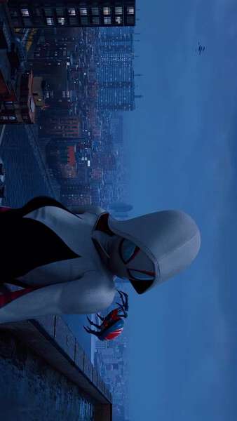 A Masked Hero Leaps From A Skyscraper
