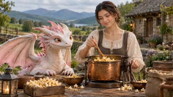 A Dragon And A Girl Popcorn
